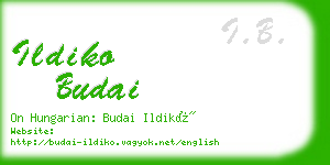 ildiko budai business card